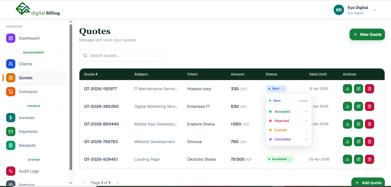 Billing API Facturation pour Freelances — aperçu 4