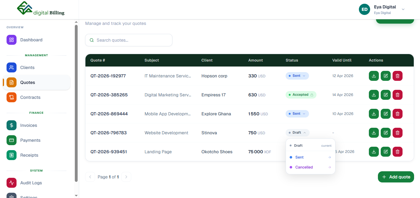 Billing API Facturation pour Freelances — aperçu 5