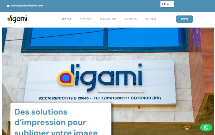 Digami Bénin – Corporate Website