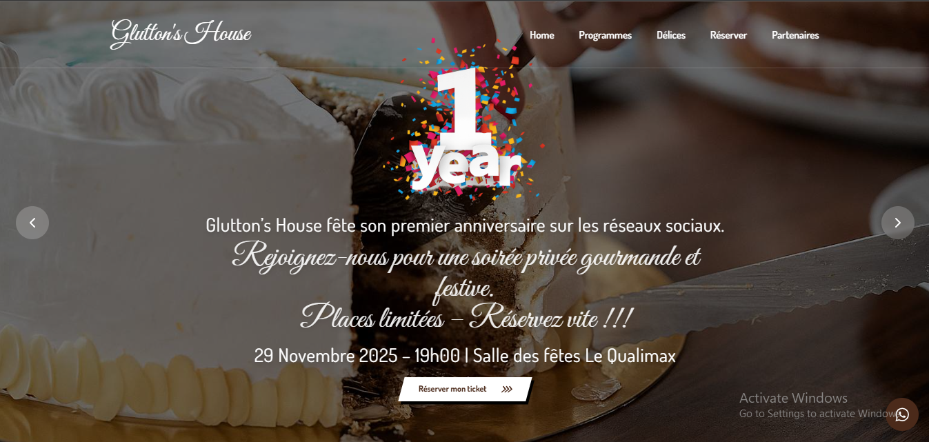Glutton's House – Event & Ticket Showcase