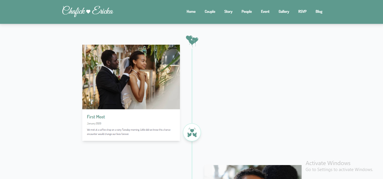 Page de Mariage : Chafick & Ericka — aperçu 3