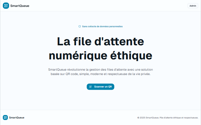 SmartQueue : Système de Gestion de File d'Attente via QR Code — aperçu 1